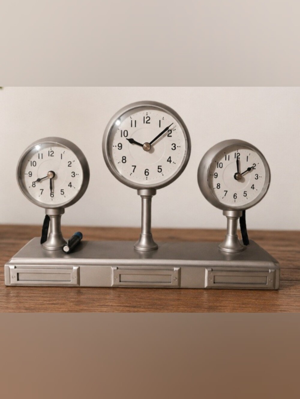 Pottery Barn Around the World 3-Time Zone Clock